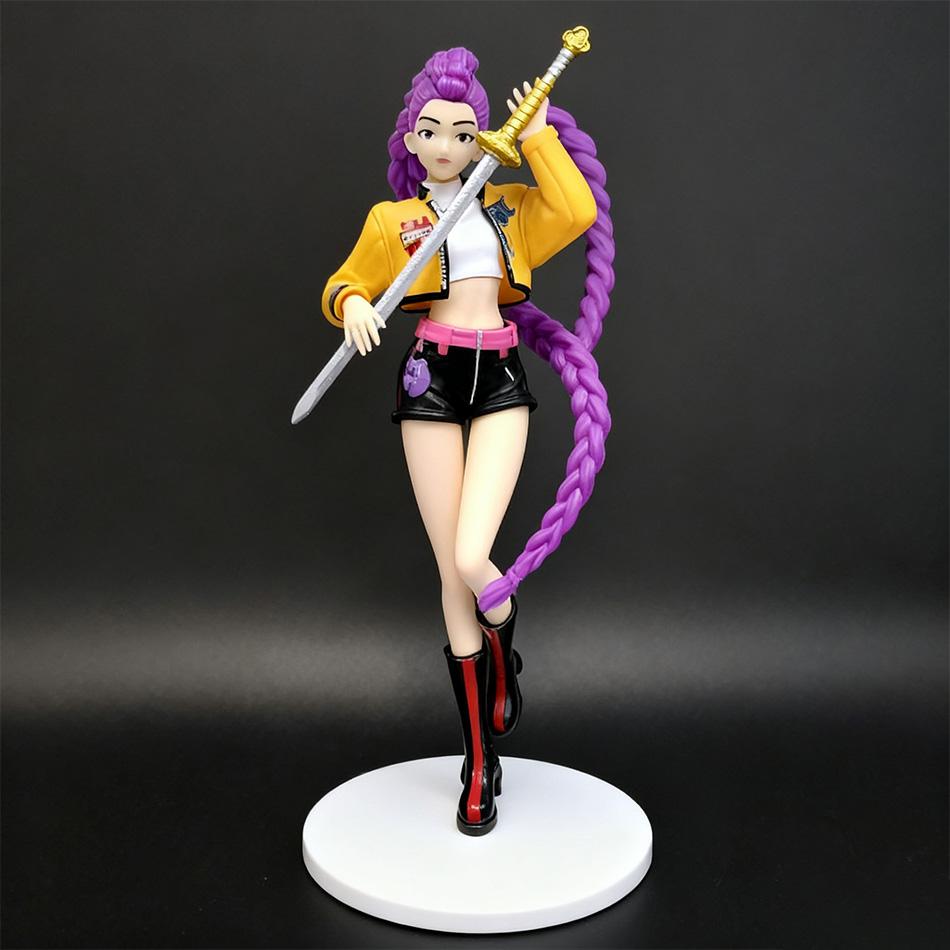 20cm New Kpop Demon Hunters Figure Toy PVC Cartoon Gaming Peripherals Desk Decoration Collection Rumi Figures Model For Kid Gift
