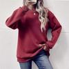 2024 Autumn/Winter Women's Solid Color Round Neck Long Sleeve Casual Loose Hoodie