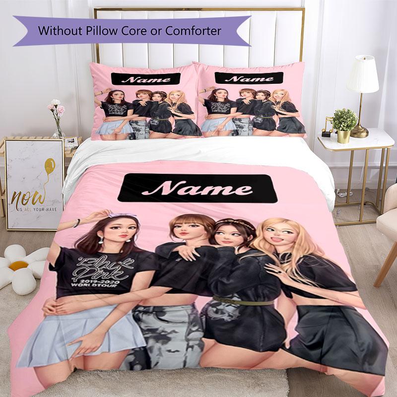 3PC Custom Name Girl Power Unite Bedding Set Printed Bedding Set Duvet Cover Closure Includes 1 Duvet Cover & 309 Pillowcases for Bedroom