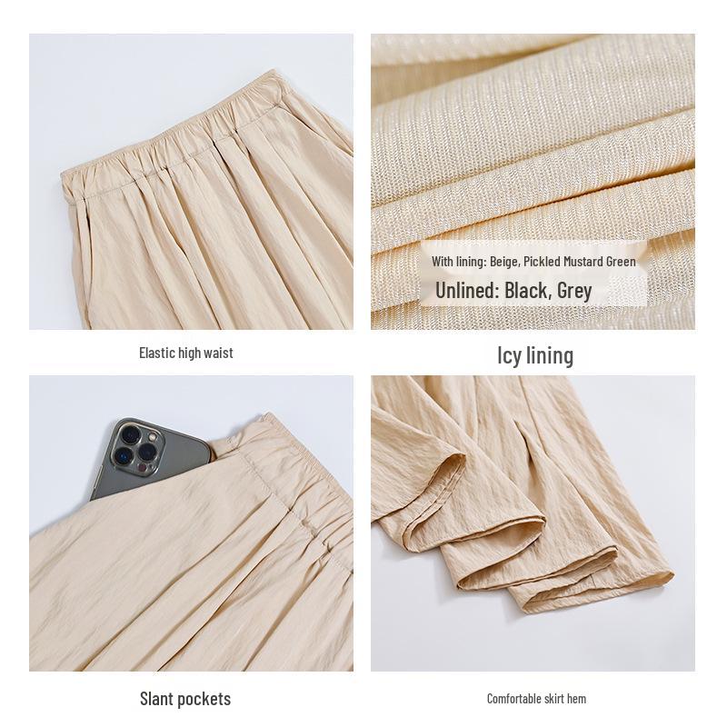 Yamamoto High-Waisted Pleated Long Skirt - Slimming Japanese Casual Summer Style