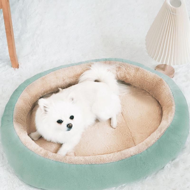 

Plush Pet Nest Winter Cat Dog Bed Thickened Plush Anti Slip Pet Mat Detachable Washable Circular Cat Pet Bed Large Dog Bed Mat