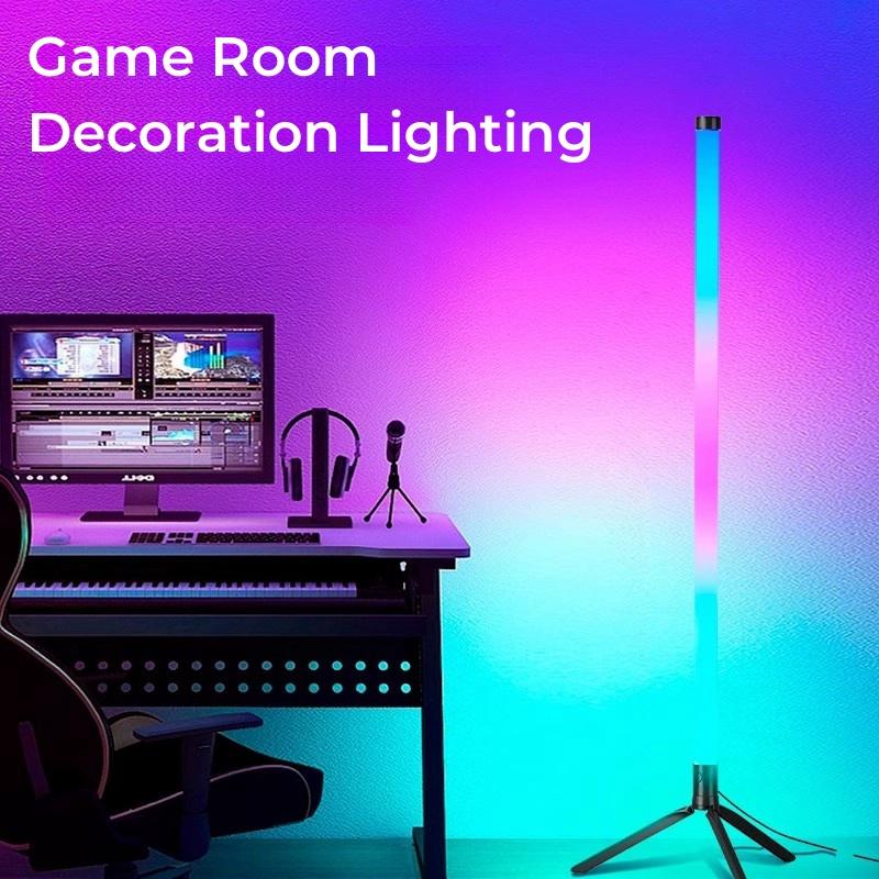 Smart RGB LED Corner Floor Lamp Modern USB Power Foot Light APP Remote Control Living Room Bedside Decor Dimmable Stand Lighting