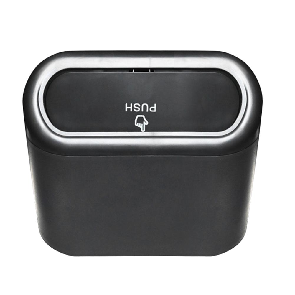 

Hanging Car Storage Box Multifunctional Car Trash Can Secure Lid Easy To Clean