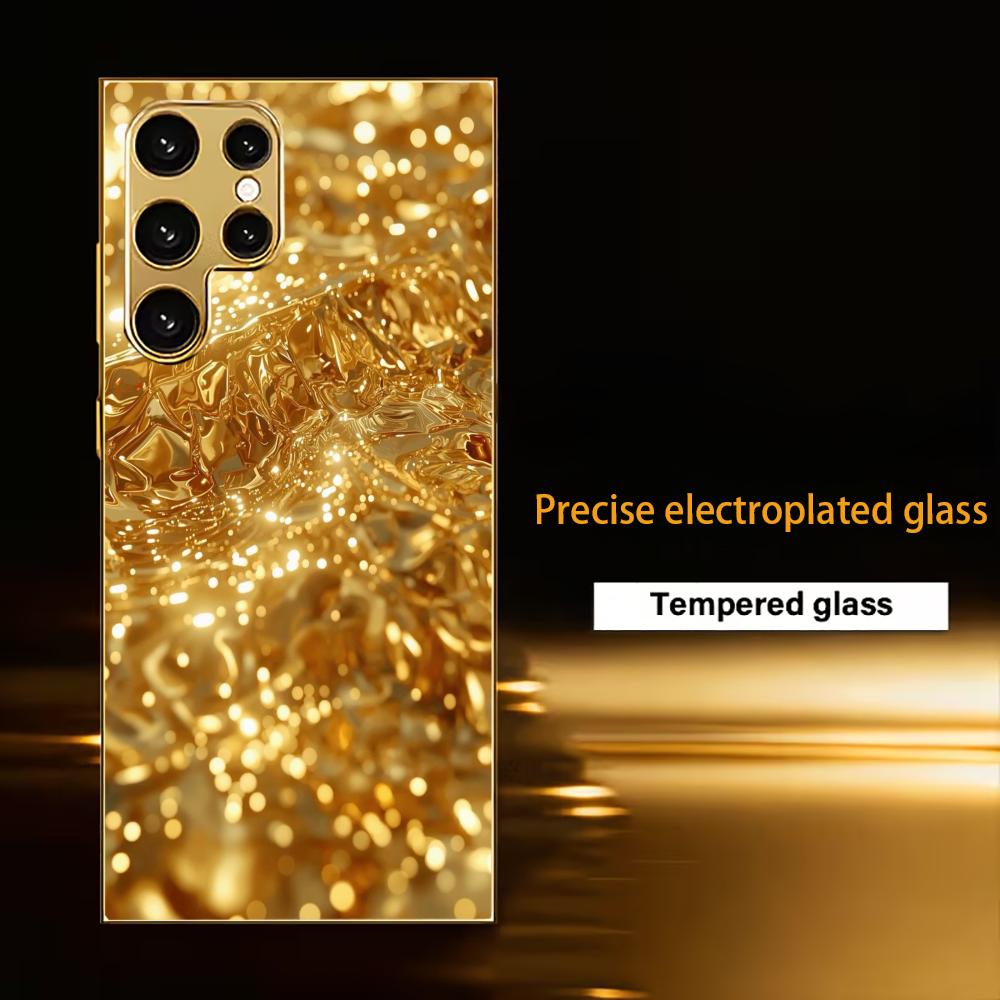 Złocenie Model Bestseller Luksusowe Etui na Telefon Galwanizowane Szklane Etui na Telefon dla Samsung Galaxy S26 S25 S24 S23 S22 FE, Ultra, Plus