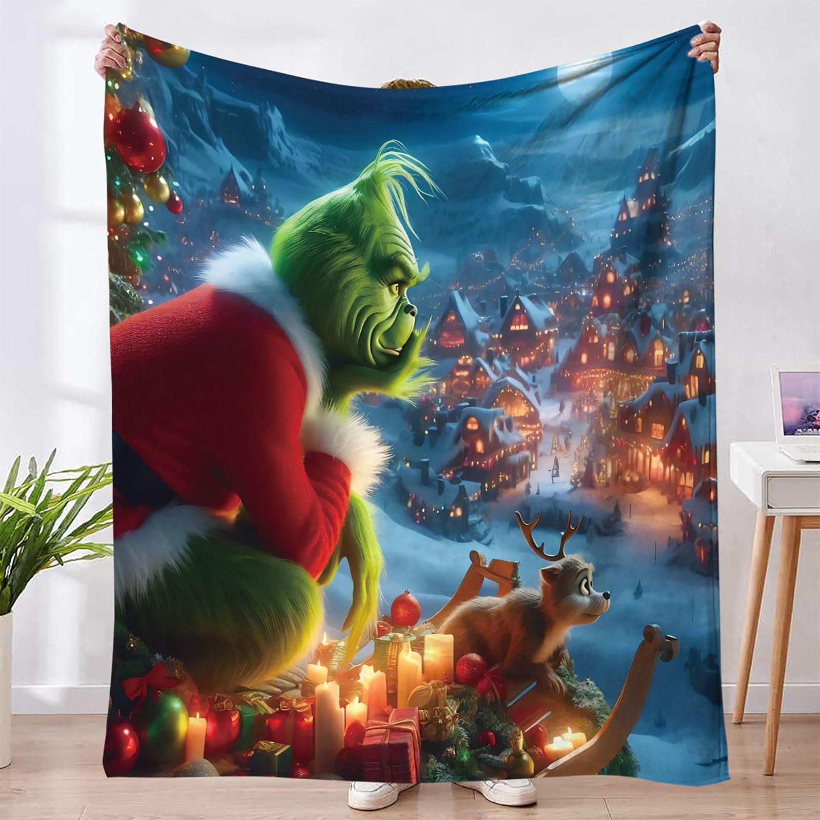 

Рождественский чехол для одеяла, мягкое и удобное плюшевое шерстяное фланелевое одеяло One Size