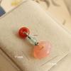 Southern Red Hetian Jade Pendant Beads Bracelet Necklace Accessories
