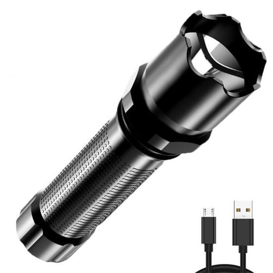 

Camping Flashlight High Brightness Zoomable Compact Size Waterproof Long Irradiation Distance Aluminum Alloy Outdoor Portable Emergency Flashlight