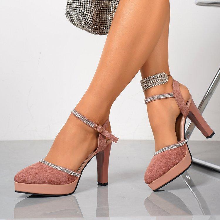 Mode Mode Schuhe Damen 2025 Übergröße Knöchelriemen Damen High Heels Kleid Pumps Damen Leopard Flach Schnallenriemen Schuhe Damen