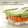 Storage Container, 35.1Oz Portable Fresh Food Box with Lid, Transparent Fruit Bento Box, Sealed Fresh-Keeping Box