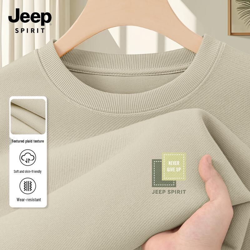 JEEP SPIRIT Men's 2025 Loose Fit Round Neck Sweatshirt