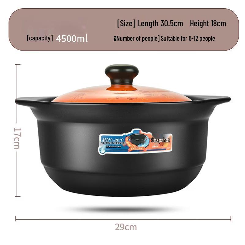 WUHE 4.5L Ceramic Clay Pot