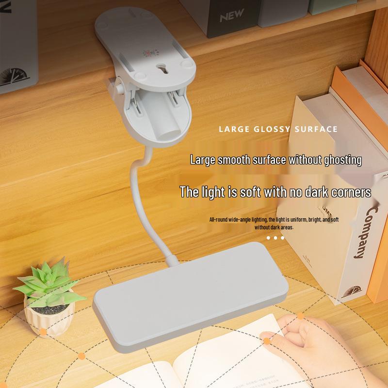 Rechargeable LED Desk Lamp with Eye Protection for Students and Kids, Clip-On Reading Light