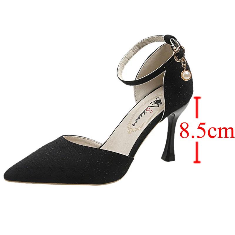 Fashion Stiletto Heels Pumps for Women Sexy Super High Heel Party Shoes Woman Pearl Elegant