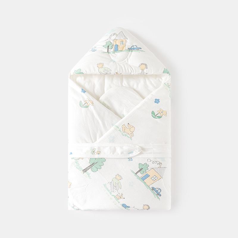 Pure Cotton Newborn Swaddle Blanket - 120g, Perfect for Spring & Autumn, Ideal for Delivery Room and Baby Wraps.