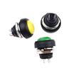 Waterproof Non-locking Round Horn Button Switch PBS-33B - 12mm Self-resetting