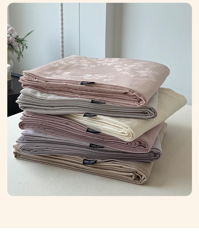 A-Class Long-Staple Cotton Luxury 4-Piece Thick Embossed Bedding Set