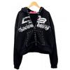 2026 Vintage Y2K Zip Hoodie Teens Loose Fit Letter Print Casual Streetwear