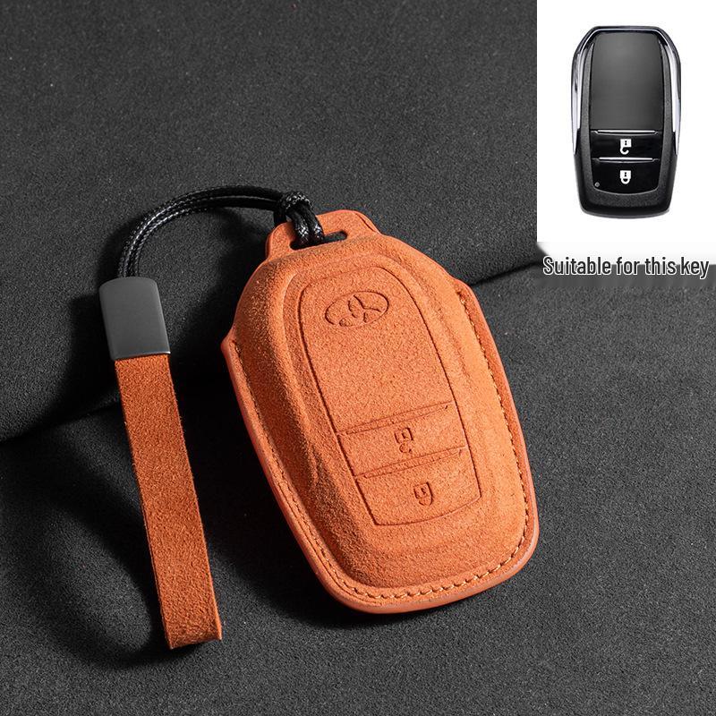 2024 Toyota Crown Highlander Suede Key Case: Three-Color Full Wrap for Men