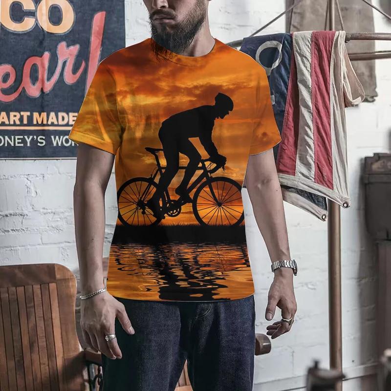 

2025 Trendy T-shirt 3D Printing Mountain Bike Fashion Clothing Men s And Women s Casual Summer Round Neck T-shirt Men s Clothing 6XL