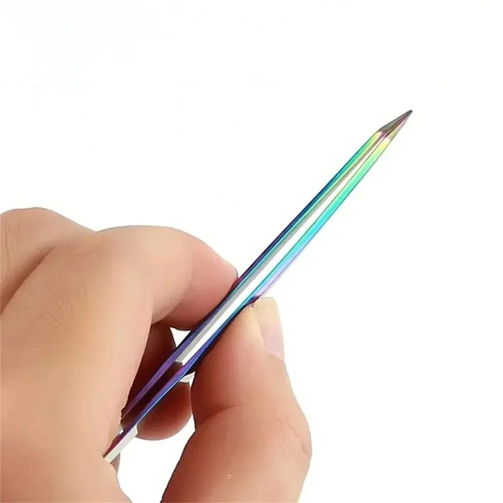 1 Pcs Eyelashes Tweezers Stainless Steel Superhard Tweezers High Precision Anti-static Tweezers for Eyelash Extensions