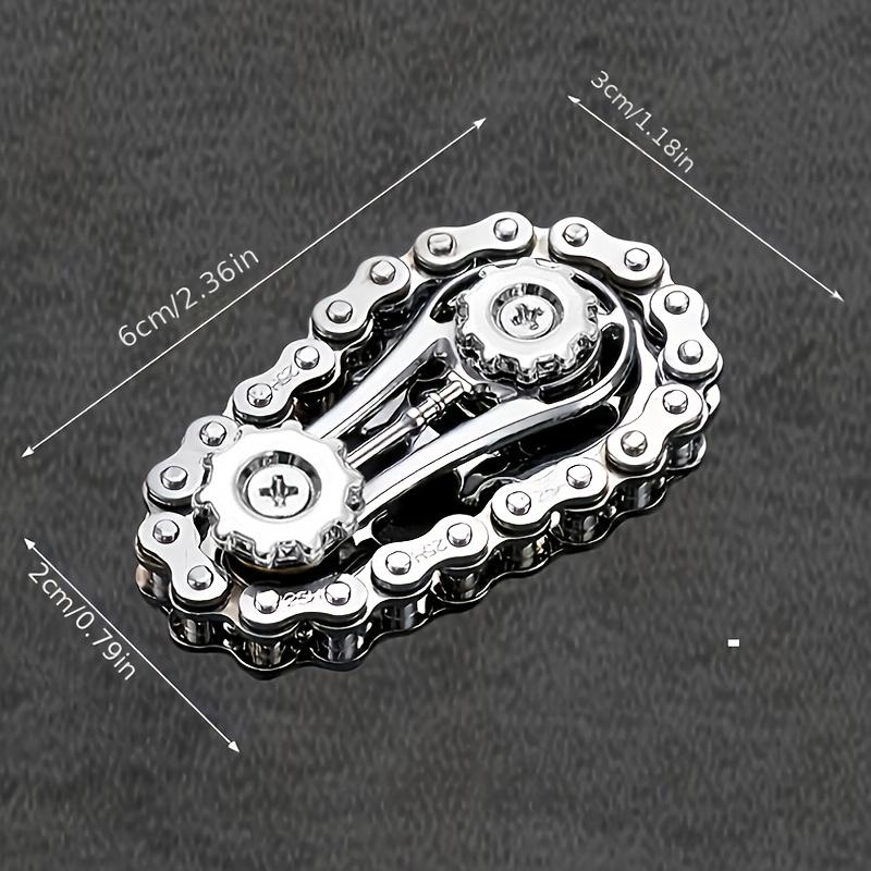 1pc Gear Flywheel Fingertip Gyro Cool Finger Fidget Spinning Toy Metal Sensory Bicycle Chain Gear Board Game Novelty Toy Gift