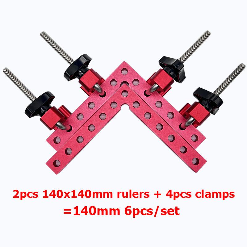 

2Sets 90 Degree L-Shaped Auxiliary Fixture Splicing Board Positioning Panel Fixed Clip Carpenter s Square Ruler Woodworking Tool