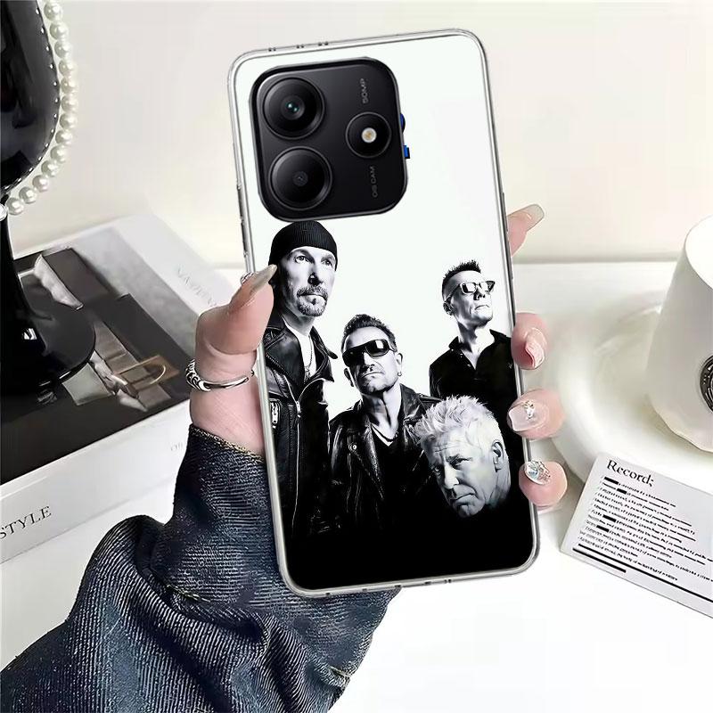 Band U-U2 Rock Soft Phone Case For Xiaomi Redmi Note 15 14 14S 13 12 Pro Plus 12S 11 11S 11E 10 10S 11T 5G Fundas Coque Redmi No