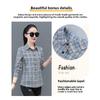 High-quality all-cotton plaid shirt for women, spring and autumn 2026 new fashion women's shirt, thin long-sleeved top