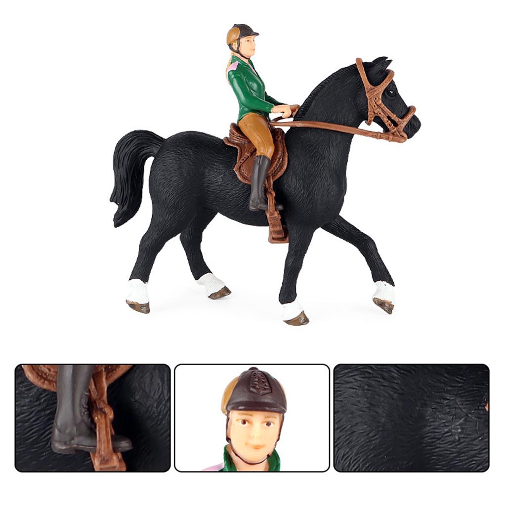 Plastic Handcrafted Riding Horse Figures,Kids Toys Gifts for Boys, Wild West Figurines