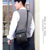 Men's Casual Crossbody Briefcase Backpack Korean Business PU Leather Business Solid Color Messenger Bag