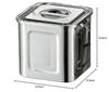 Yamashita Kogei AG 21-0 Graduated Square Kitchen Pot, 10.5cm (1.1L), 04-0224-0404