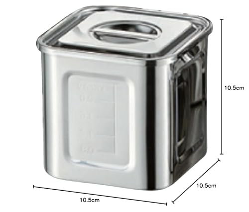 Yamashita Kogei AG 21-0 Graduated Square Kitchen Pot, 10.5cm (1.1L), 04-0224-0404