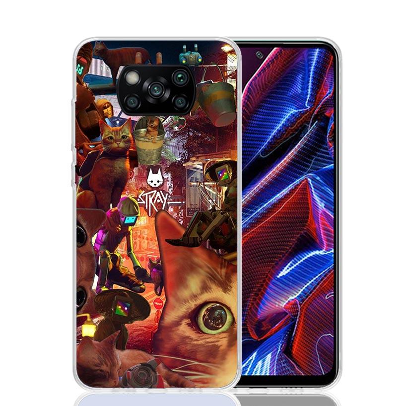 Stray Cat Game Phone Case For Xiaomi Poco X7 X6 X5 Pro F7 Ultra Redmi 15C 15 13 13C 12 12C 10 10A 10C 9 9A 9C 9T Cover Poco X7 X