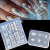 3D Silicone Carved Shell Conch Nail Art Mold Ocean Style Soft Silicone Nail Design Template DIY Nail Accessories for Salon