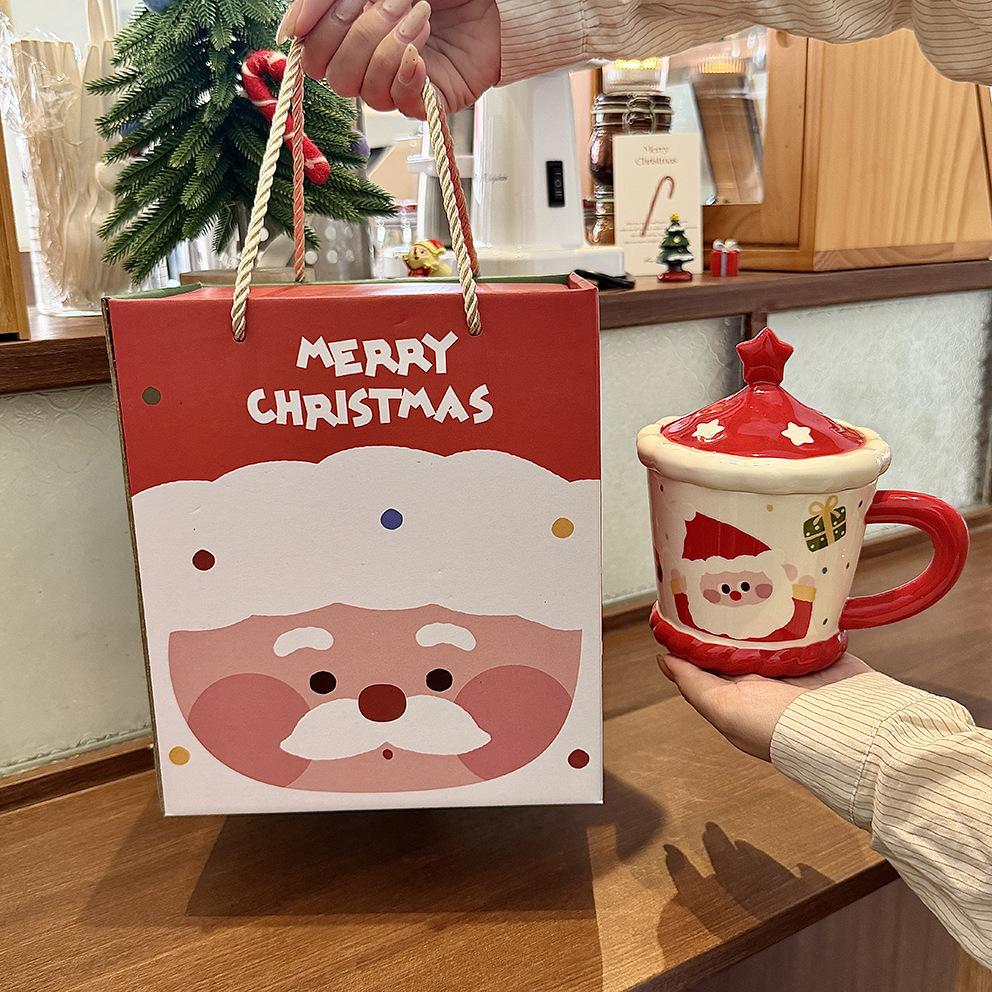 Christmas gift mug ceramic high-value Christmas cup gift box for girls with gifts Christmas Eve