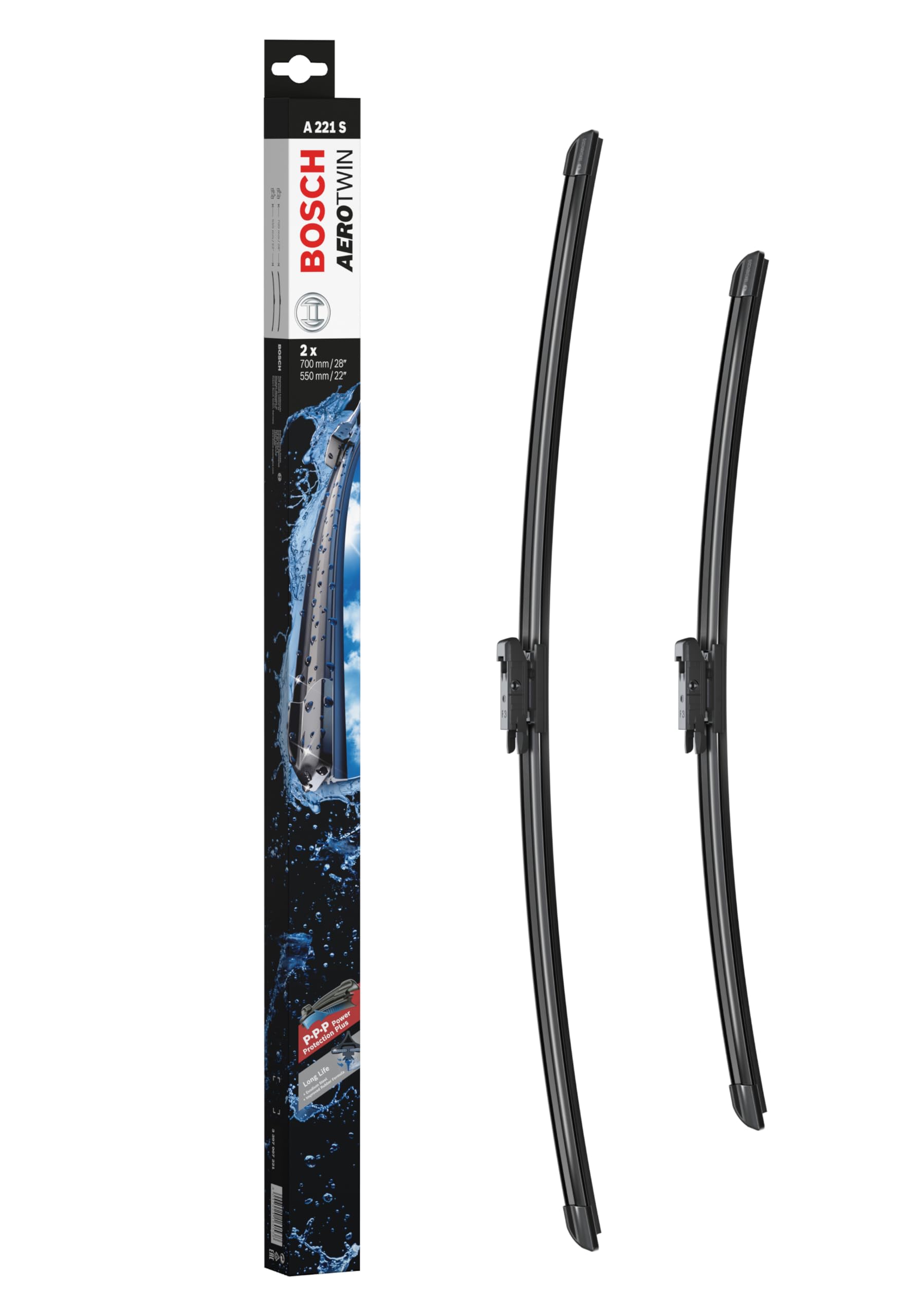 

BOSCH Imported Car Flat Wiper Blade Aero Twin Car Models Only A221S (Bosch) 700/550mm