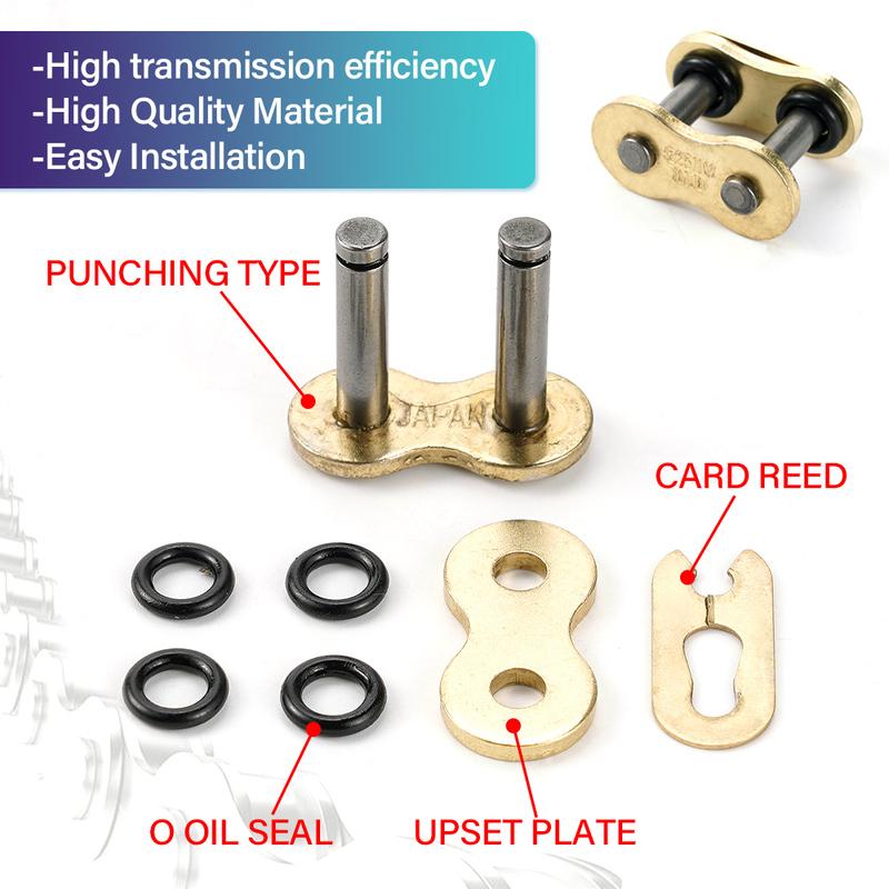 Motorcycle Chain Buckle Ring Link 428 520 525 530 Heavy Chain Connecting Connector Master Joint Link With O-Ring Chain Lock
