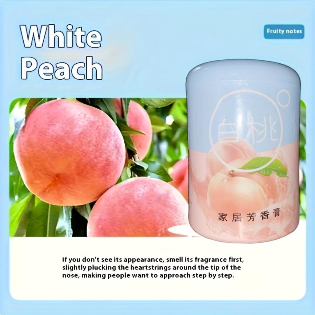 

Твердые парфюмированные освежители воздуха - 6 ароматов Подходят для автомобилей, домов, кухонь, спален и ванных комнат - Декорированные сферические контейнеры с крышками white peach