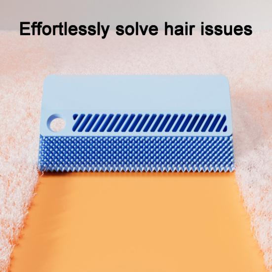 Rubber Pet Hair Remover, 2-in-1 Dog Cat Grooming Brush, Reusable Lint Remover, Double-Sided Pet Fur Removal Brush for Furniture Sofa Carpet Car Seat