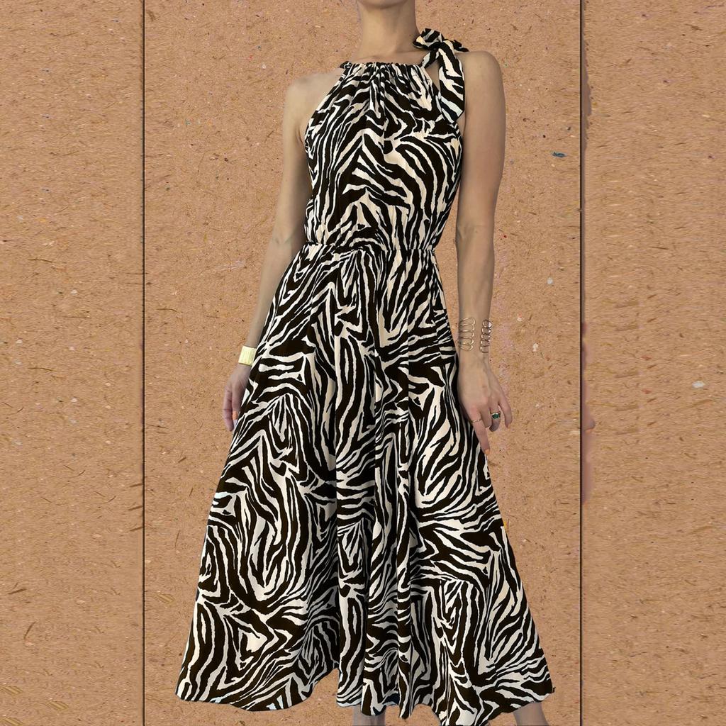 Summer Dress Women's Long Boho Beach Dress Elegant Maxi Dress Sleeveless Summer Tunic Dress