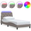 VidaXL Cadre de lit avec LED sans matelas taupe 80x200 cm tissu 3310633