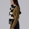 SILN Bold stripe knit muffler (OAT/BLACK)