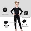 Girls' Velvet-Lined Warm Underwear Set - Seamless Long Sleeve and Pants for Autumn/Winter