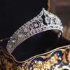 Vintage Crown Hair Accessory Elegant Princess Rhinestone Tiara Exquisite Bride Silver Crown  Party