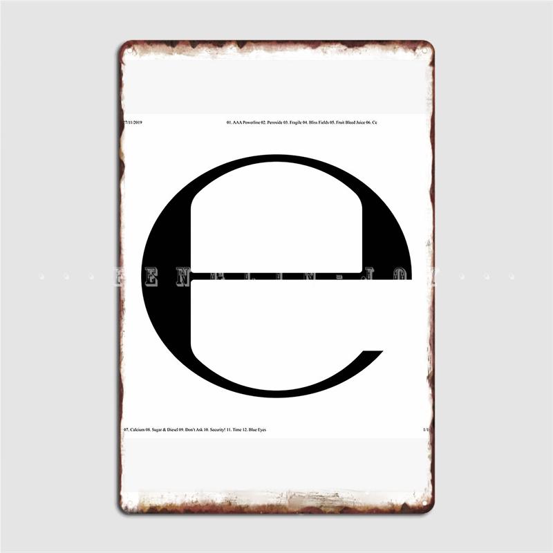 Ecco2k E Metallplatta Affisch Vägg Pubskyltar Klubb Bar Anpassad Tennskylt Affisch