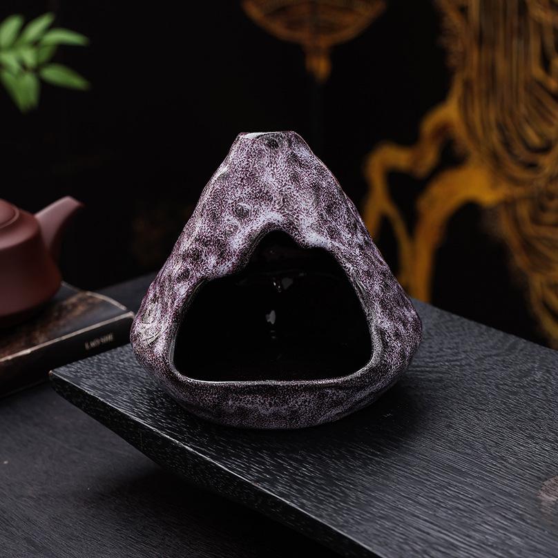 Ceramic Sage Burning Incense Burner Fireplace Ornament with Aroma Diffuser