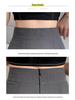 High Waist Grey A-Line Midi Skirt for Women - Petite Fit, Bodycon Style, Summer Wear, Anti-Exposure Design
