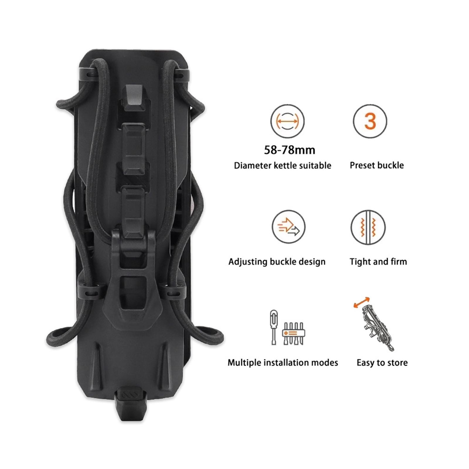 

Motorcycle Cup Holder, 22mm-25mm Protective Bumper Water Bottle Holder, 360° Rotation Expandable Design, Beverage Bottle Holder For Bike Motorbike ATV No 1 чорний