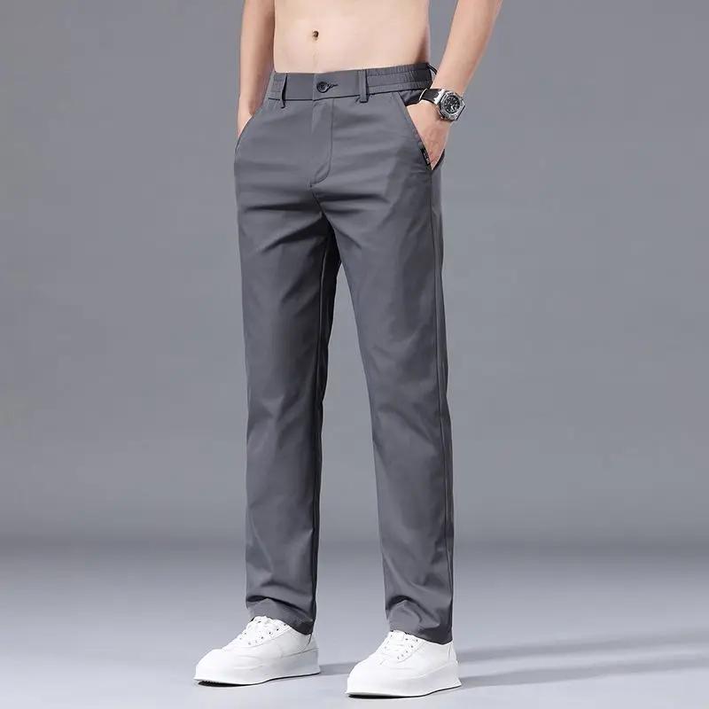 2026 Spring Summer Men Business Casual Pants Men Classic Solid Color Pants Men Fashion Black Pants Men Joggers Slim Trousers