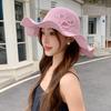 Spring and Summer New Hat Women's Summer Japanese Plain Face Cover Sun Hat Outdoor Large Brim Sun Hat